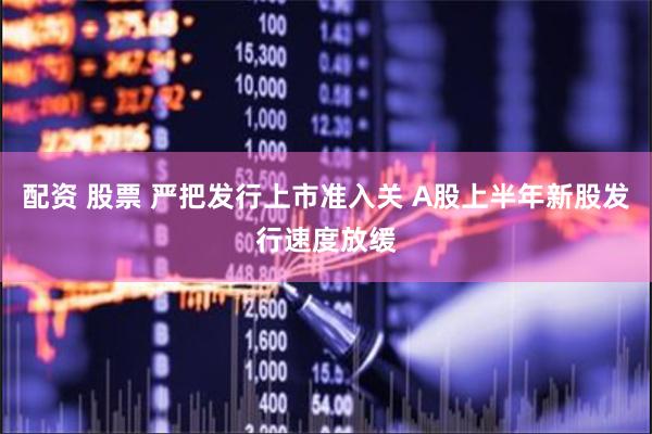 配资 股票 严把发行上市准入关 A股上半年新股发行速度放缓